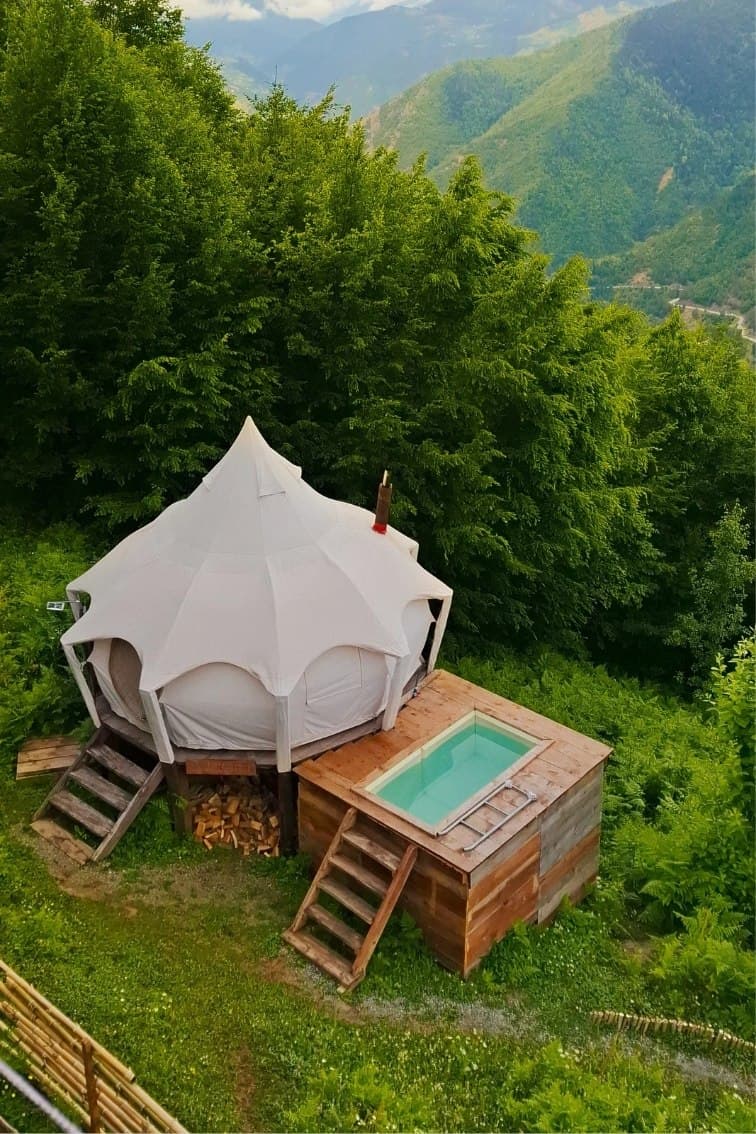 Wood-fired sauna + cold plunge
