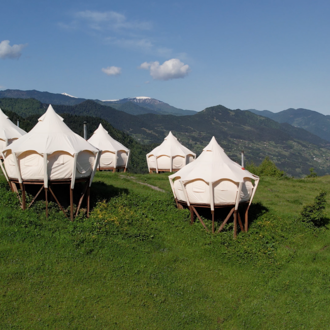 Glamping Area - View on Lotus Belle Tents